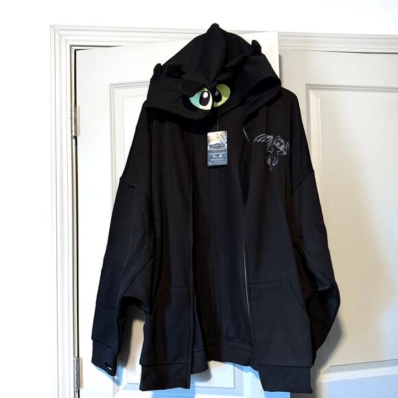 How To Train Your Dragon Toothless Hoodie Winged Cosplay 2XL Her Universe - Picture 10 of 15